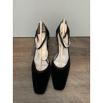 Nina  Maddox Black Velvet Satin Ankle Strap Block Heels Women 8.5 M Photo 3