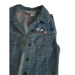 Store Vintage Peace Love Disney Denim Vest Size Medium Photo 5