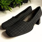 Liz Claiborne Vtg 90’s  Gray Square Toe Block Heels Shoes 7.5 Wool Block Heels Photo 0