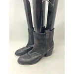 Eileen Fisher  Black Textured Heeled Ankle Boots‎ Size US 8.5 Photo 4