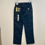 Carhartt Women’s Washed Denim Dungaree Work Jeans 6 x 32 – Midrise Bootcut Workw Photo 2