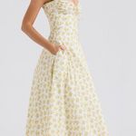 House Of CB  XS D-DD ‘Rosalee’ White Vintage Floral Print Cotton Bustier Sundress Photo 10