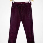 Rag and Bone Nina High Rise Ankle Skinny Coated Wine Red Skinny Jeans 26 Photo 4