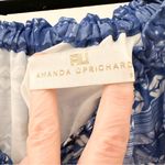 Amanda Uprichard Saratoga Off the Shoulder Mini Dress Tapestry Blue sz small Photo 6