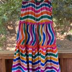 Farm Rio Women's Dancing Stripe Maxi Skirt Size M Photo 0