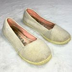 Roxy Casual Beige Canvas Slip-On Shoes Size 8 Beach Comfy Neutral Photo 0