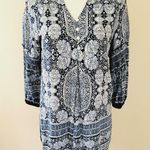 Anthropologie Anthro Fig & Flower blue medallion small tunic Photo 0