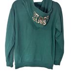 PINK - Victoria's Secret  Campus Emerald Green Gold Shine Logo Hoodie Size XS Photo 1