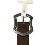 Jessica Simpson Belt Women's Large 12-14 Brown Faux Leather Buckle $30 NWT Photo 0