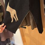 Entro Cheetah Sweater Black Mockneck Oversized Cat Size Small Photo 3
