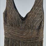 Joseph Ribkoff black bronze gold V-Neck Cocktail swing Dress 10 fit and flare Photo 6