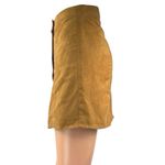 H&M  Tan High Waisted Faux Suede Pocket Button Down A Line Mini Skirt Size 2 Photo 1