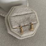 Gold cowboy boots dangle earrings Photo 2