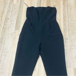 EXPRESS  strapless black dressy straight leg jumpsuit size 12 Photo 1