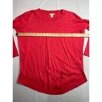 J.Crew Red Long Sleeve Sweater Casual Elegant Knit Top XXS w stain spots Photo 2