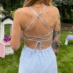 PacSun Blue Checkerboard Mini Dress Photo 0