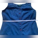 Vintage “Racing Green” Blue Button Down Midi Dress Photo 4