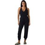prAna  Fernie Crinkle Halter Jogger Jumpsuit | Black | Medium Photo 2