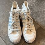 Adidas  Nizza Platform High Top Sneakers White Blue Size 10 Photo 2