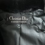 Christian Dior  Boutique Fourrure Emerald Green Black Trimmed Faux Fur Photo 5