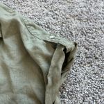 Nicole Miller 100% linen Vneck Cap sleeve Boxy Top Blouse Shirt Photo 4