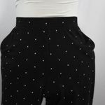 Divided Black and White Polka Dot Sleep Lounge Pants w/ Pockets Photo 4