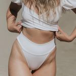 White High Waisted Bikini Bottoms Photo 0