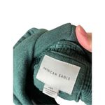 American Eagle Corduroy Button-Up Cropped Shirt Jacket Shacket Green Size L Photo 5
