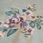 Alfred Dunner Vintage Floral Embellished Summer Sweater Size S Photo 1