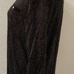 Chaser Black Silver Sparkle Henley Top Shirt Long Sleeve Medium New Drawstring Photo 4