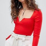 Free People Intimately Free Zoe V-Wire Bodysuit Red Small Photo 0