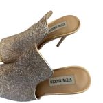 Steve Madden Sinful Pink Glitter Heels Open Toe Sandals Slides Size 7.5 Women's Photo 3