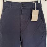 Everlane NWT  Sz 2 The Organic Straight Leg High Rise Pant in Navy Blue Photo 3