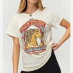 Daydreamer  WILLIE NELSON WILD WEST SHORT SLEEVE TEE SHIRT BLOUSE CREAM SMALL Photo 0