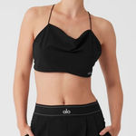 Alo Yoga Alo Cropped Megastar Strappy Tank Top Black Small Photo 0