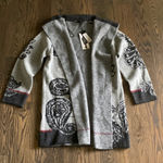 NWT MAXSPORT Grey Flower Cardigan Gray Size XL Photo 0