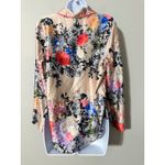 Victoria's Secret  Floral Satin Pajama Top Women's Medium Long Sleeve Button Up Photo 4