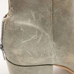 Lucky Brand  Ravynn Gray Leather Upper Block Heel Ankle Boots, Size 12 Photo 9