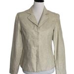 Isaac Mizrahi Shimmery Glitter Jacket Size 6 Linen Blend Career Casual Button Up Photo 0
