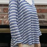 Splendid blue and white striped long sleeve thick top / L / Excellent condition Photo 1