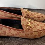 Gucci  Jordaan GG Monogram Canvas Horsebit Loafers Beige Brown Flats Size EU 36.5 Photo 8