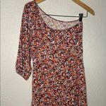 American Eagle  One Shoulder Floral Dress Midi Slit Viscose Made in Italy Photo 1