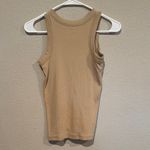 Loft  Tan Fitted Sleeveless Tank Top Photo 2