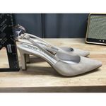 Anne Klein Rosel Dress Pump Women's US 7.5 Beige Suede Slingback Stiletto Heels Photo 1