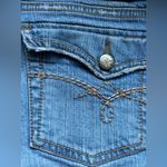 Mudd  You Are Beautiful Capri Blue Jean Shorts Sz 11 Folded Short Button … Photo 4