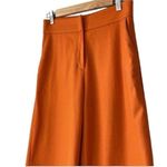 American Retro Orange Felt Wide Leg Crop Trousers Size 36 Photo 2
