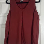 Daytrip  Women’s Rust Colored Sleeveless Lightweight Pleated Top Size Medium Photo 0