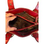 ALDO Red Leather Handbag With Buckle Detailing & Zip Closure Photo 6