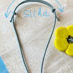 Handmade artisan chunky flower glass bead simple cute fairy boho necklace💐💚 Photo 2