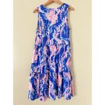Lilly Pulitzer  Lorina Print Sleevless Dress Borealis Blue Medium Swim on Over Photo 6